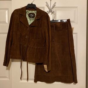 Maxima by Wilson’s leather suit jacket skirt set-jacket sz XL skirt sz 10 - NWT